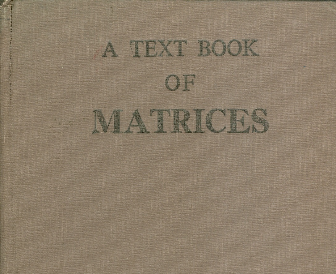 A text book of matrices