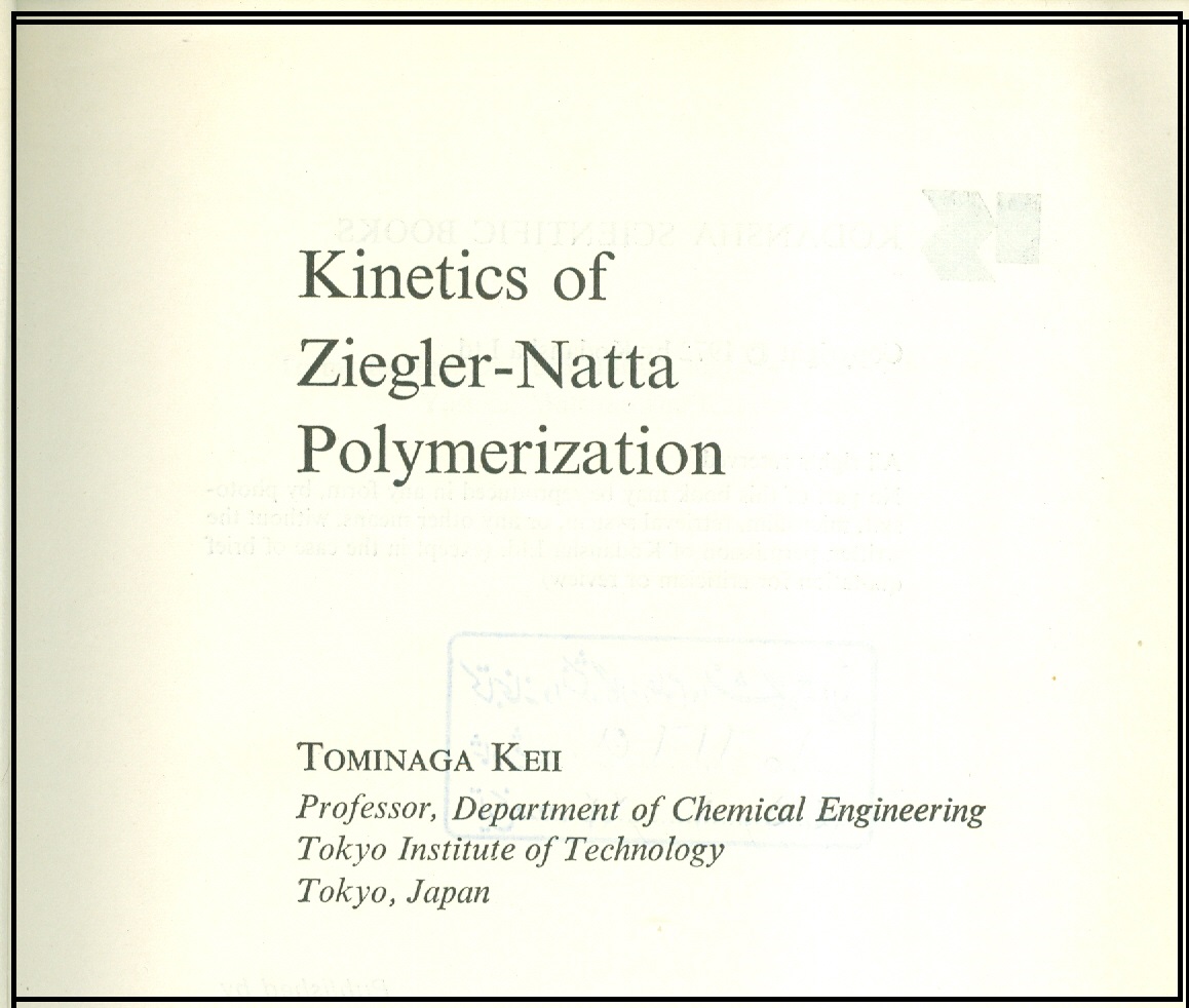 Kinetics of Ziegler-Natta Polymerization
